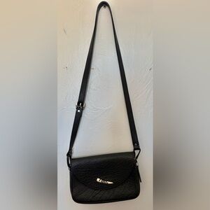 Bison Legacy: Black Bison Leather w/ antler purse-Cody WY